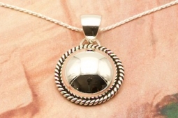 Artie Yellowhorse Sterling Silver Native American  Pendant